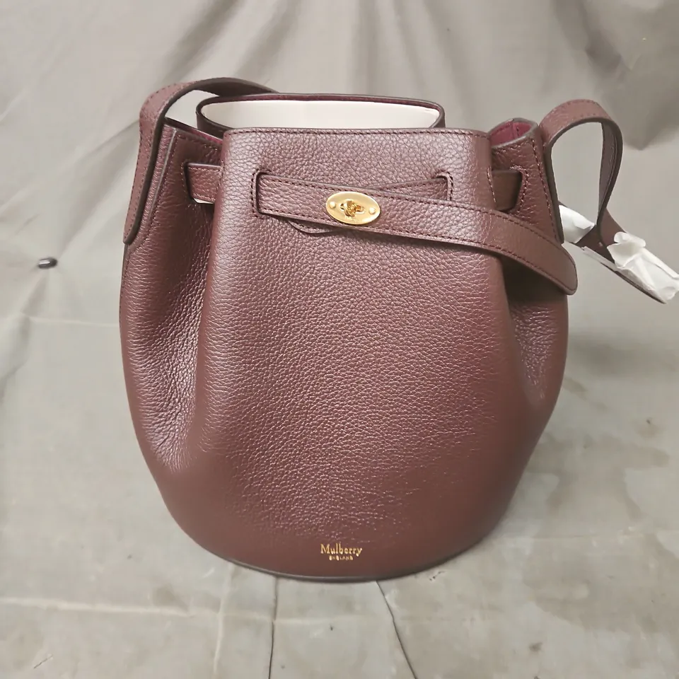 MULBERRY LEATHER BUCKET BAG – BROWN