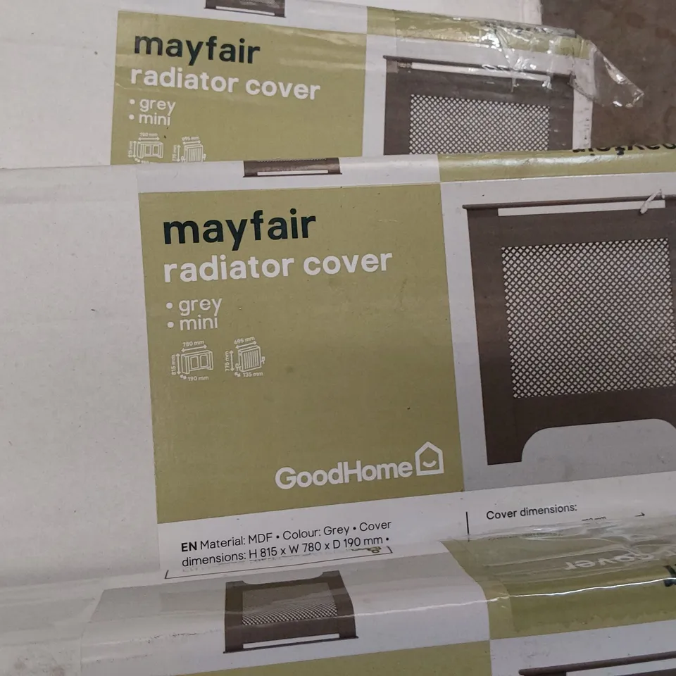 BOXED MAYFAIR RADIATOR COVER GREY MINI