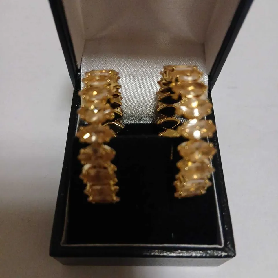 BUTLER & WILSON RADIANT HOOP EARRINGS