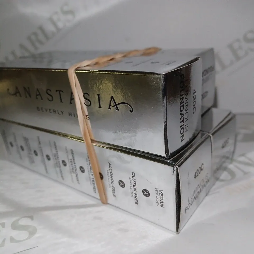 LOT OF 4 X 30ML ANASTASIA BEVERLY HILLS LUMINOUS FOUNDATION - 420C