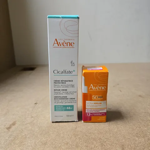 SET OF 2 EAU THERMALE AVENE PRODUCTS: REPAIR CREME 100ML + ULTRA SERUM 50SPF+ HYALURONIC ACID AND NIACINAMIDE 30ML