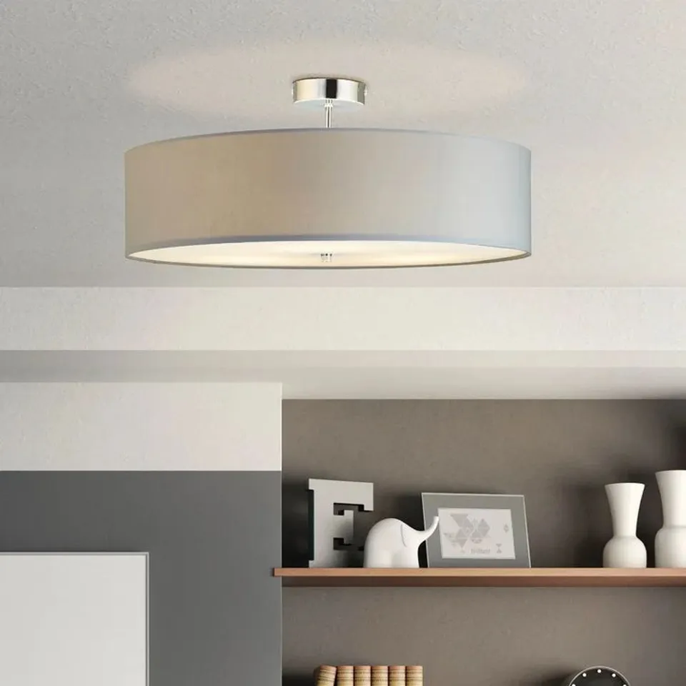 BOXED KAYLIN ANDRIA 3-LIGHT 60CM SEMI FLUSH MOUNT SHADE FIXTURE