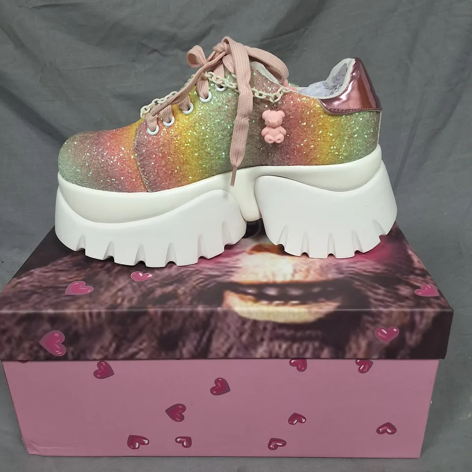 BOXED KOI POPPING CANDY GLITTER TRAINERS - UK5