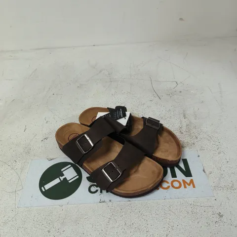 JACK & JONES BROWN LEATHER SANDALS – MEN'S, UK 8
