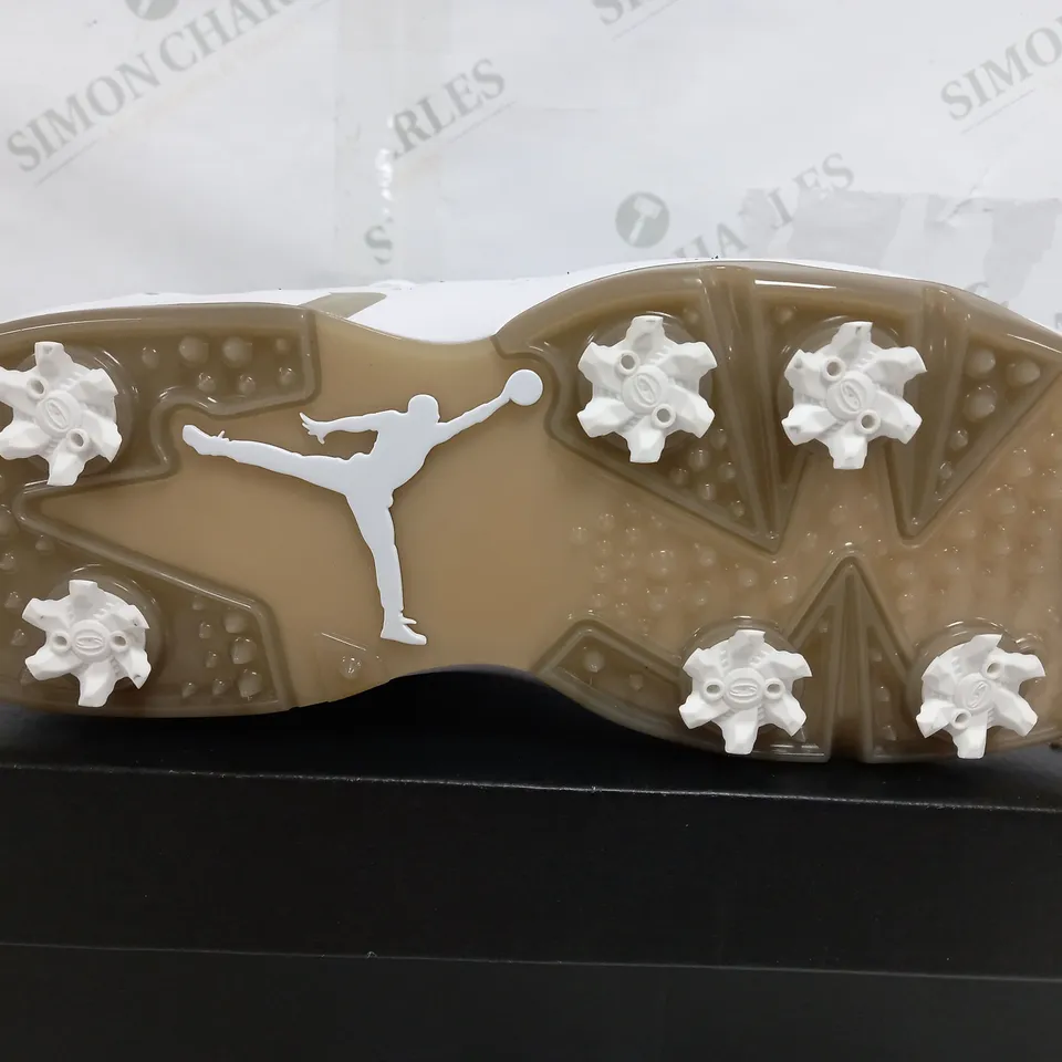 BOXED PAIR OF JORDAN RETRO 6 G WHITE GOLF SHOES - UK 11