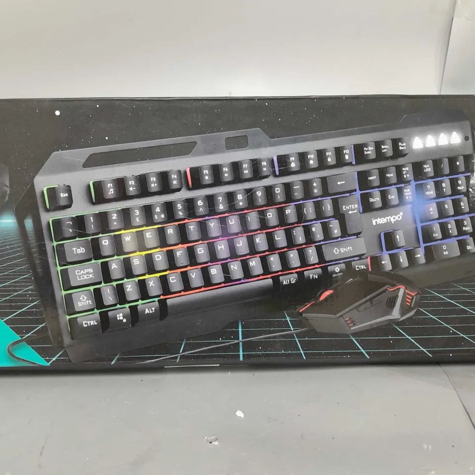 INTEMPO COLOUR CHANGING LED GAMING KEYBOARD