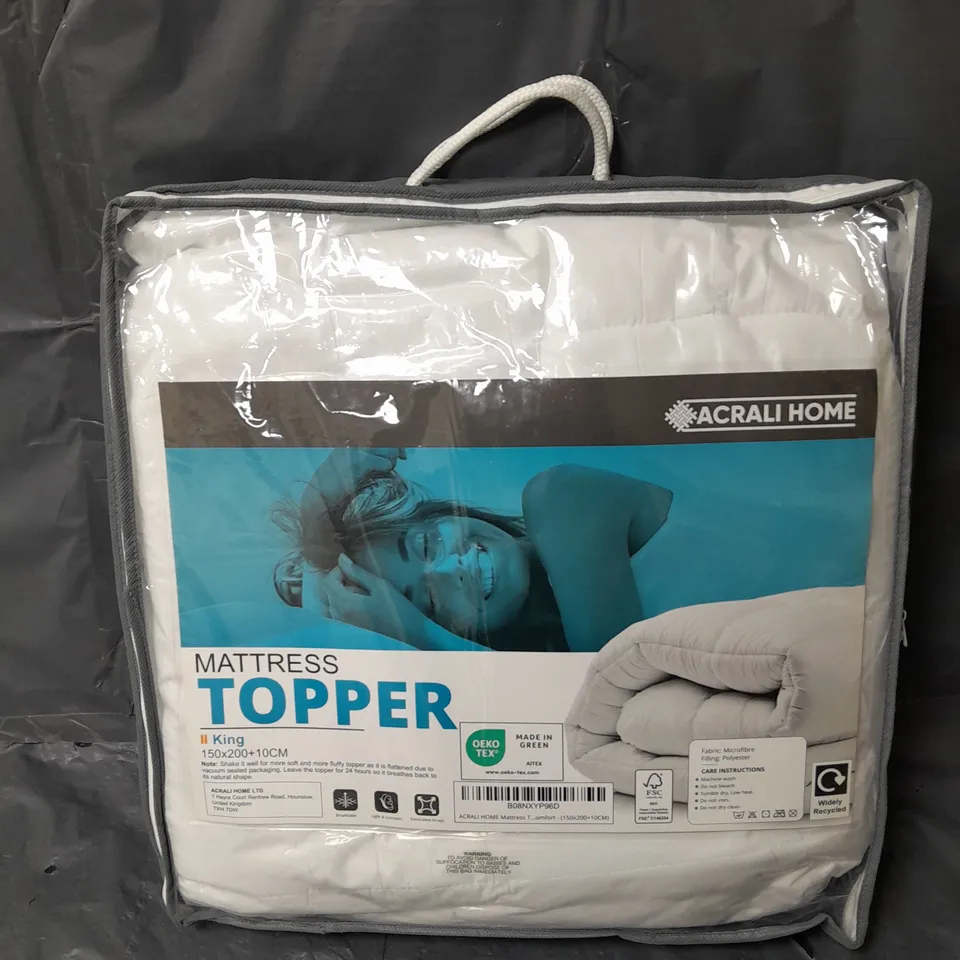 ARCALI HOME MATRESS TOPPER IN WHITE - KING