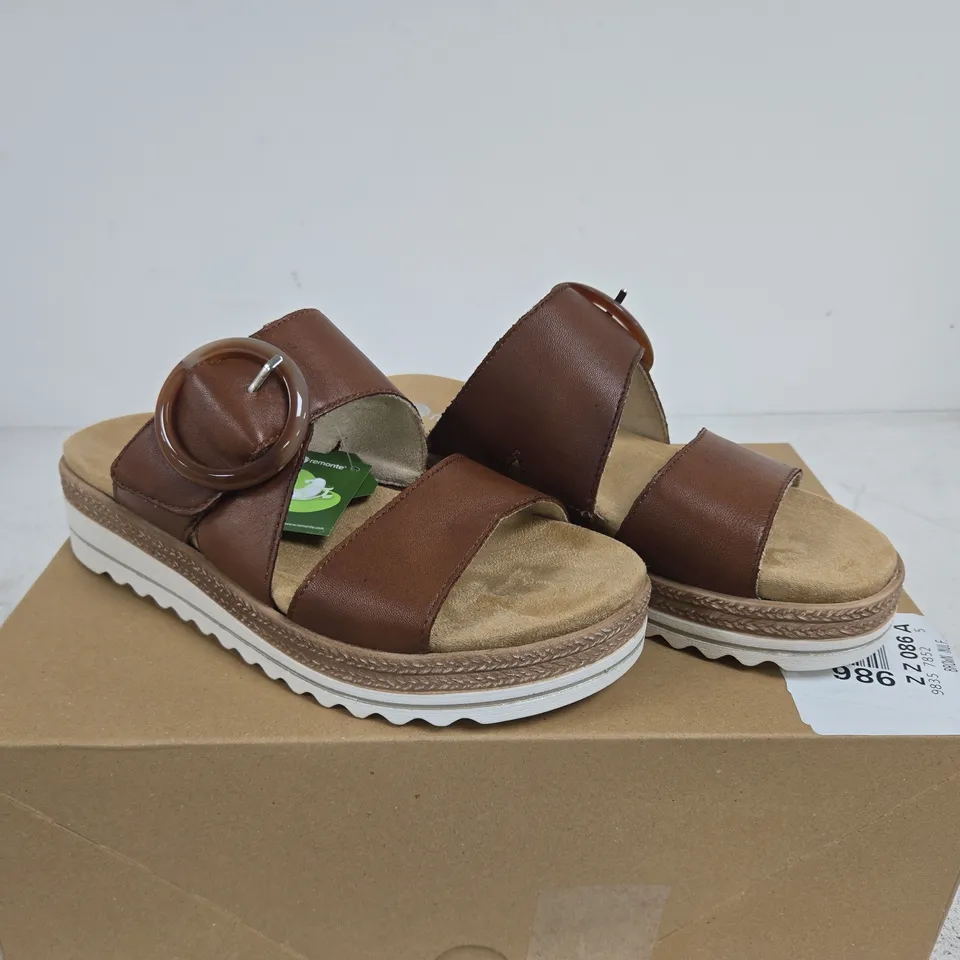 REMONTE BROWN MULE WOMENS SHOES SIZE 38 BOXED