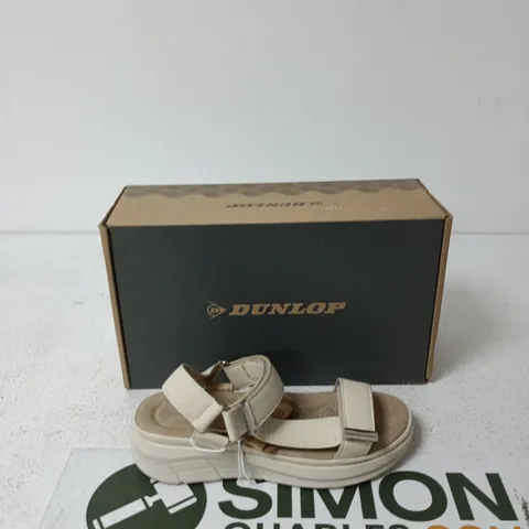 BOXED  DUNLOP SERAFINA BONE WHITE SANDALS – DLP198 - UK 3