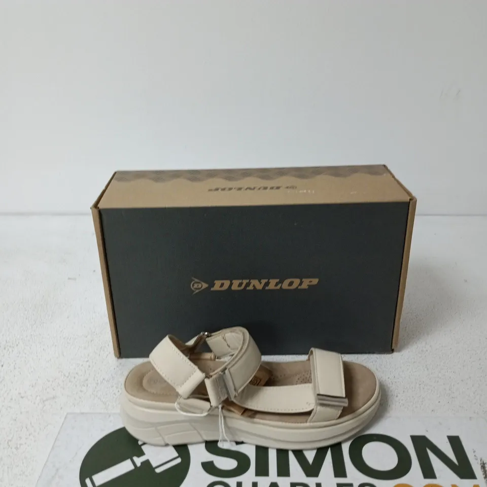 BOXED DUNLOP SERAFINA BONE WHITE SANDALS – DLP198 - UK 3