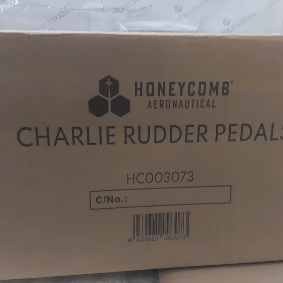 BOXED HONEYCOMB AERONAUTICAL CHARLIE RUDDER PEDALS WITH ADJUSTABLE TENSION
