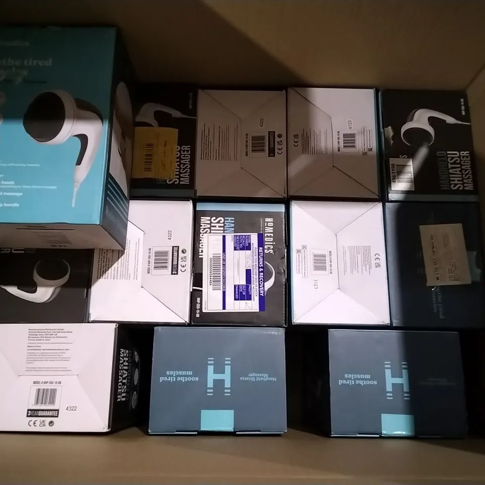 LOT OF 16 BOXED HOMEDICS HANDHELD SHIATSU MASSAGERS