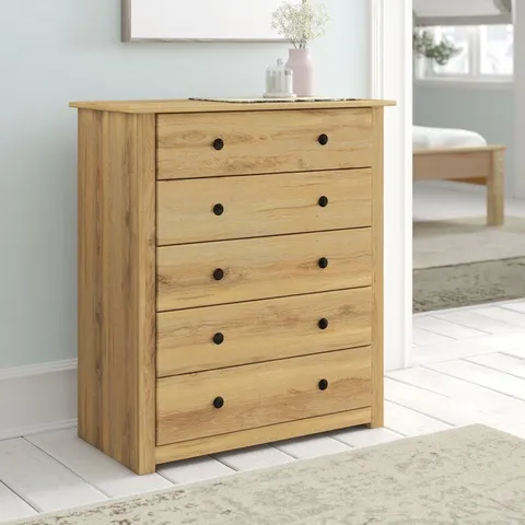 BOXED DESIGNER 5 DRAWER CHEST (1 BOX)