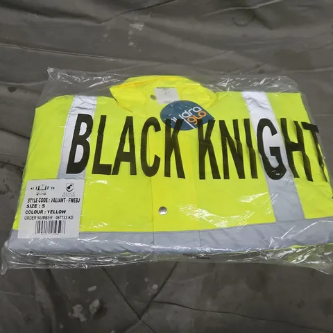 BAGGED BLACK KNIGHT VALIANT HIGH VISIBILITY BOMBER JACKET IN YELLOW - SMALL