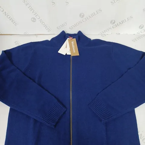 WOOLOVERS LAMBSWOOL LINCOLN ZIPPER CARDIGAN SIZE M