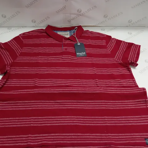WEIRDFISH ROTHKO VINTAGE WASH STRIPE POLO - 2XL