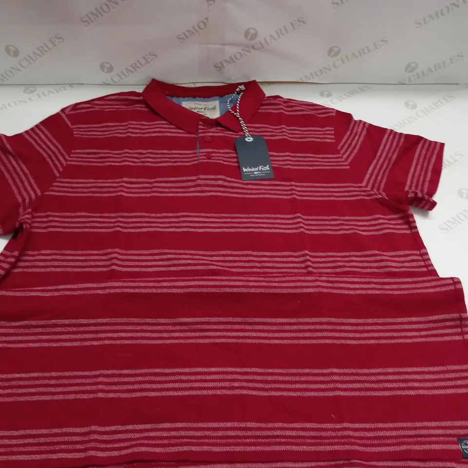 WEIRDFISH ROTHKO VINTAGE WASH STRIPE POLO - 2XL