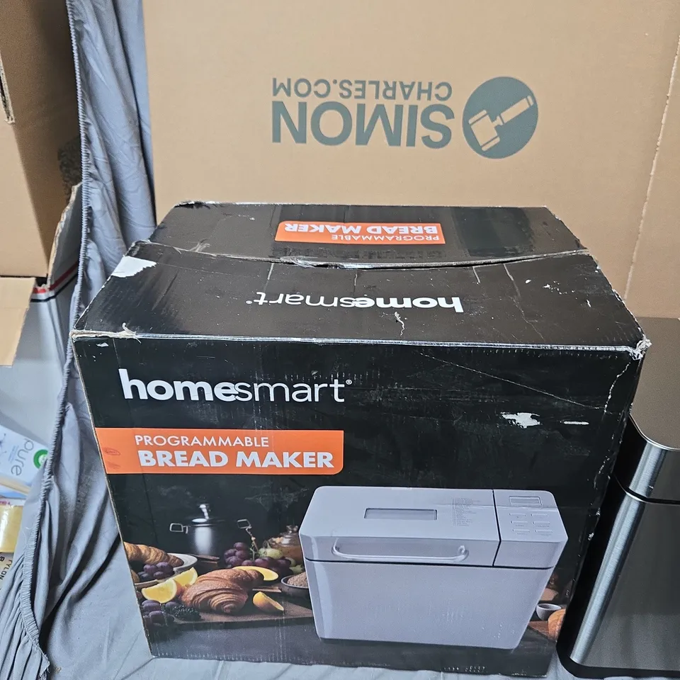 HOMESMART PROGRAMMABLE BREAD MAKER – STAINLESS STEEL