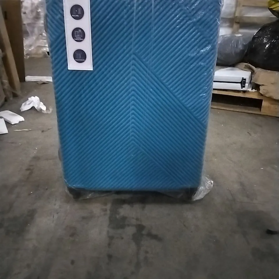 BOXED NEO ELECTRIC BLUE HARD SHELL LUGGAGE SUITCASE