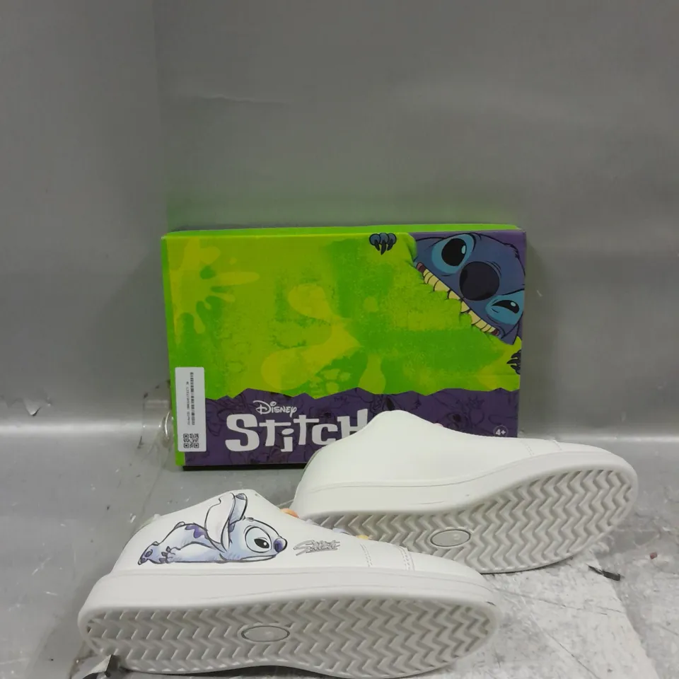 BOXED PAIR OF DISNEY STITCH LOW TRAINERS SIZE 37