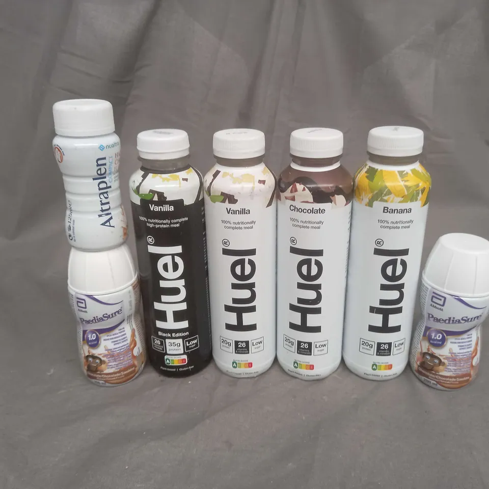APPROXIMATELY 20 ASSORTED FOOD AND DRINK ITEMS TO INCLUDE HUEL, PAEDIASURE AND ALTRAPLEN - COLLECTION ONLY