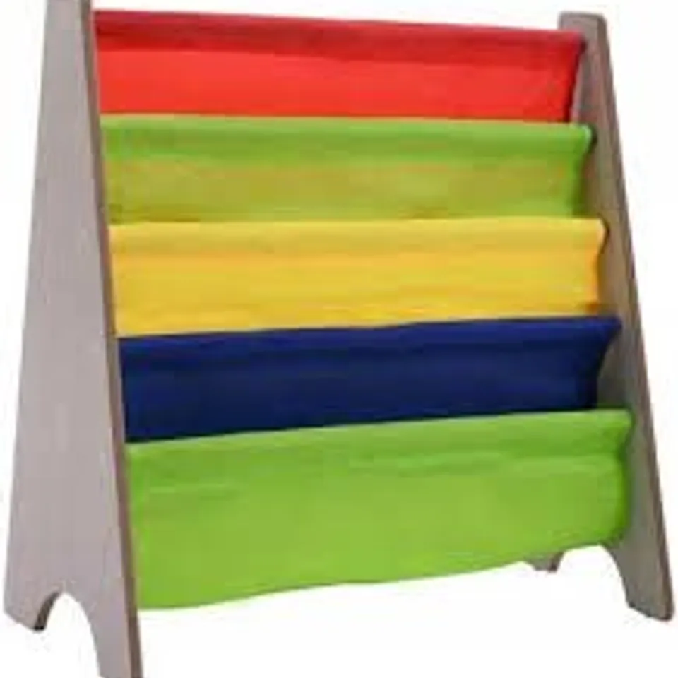 BOXED 4 TIER CHILDREN BOOKSHELF MAGAZINE RACK ORGANISER