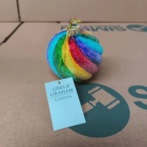 APPROXIMATELY 96 GISELA GRAHAM RAINBOW SWIRL BAUBLES