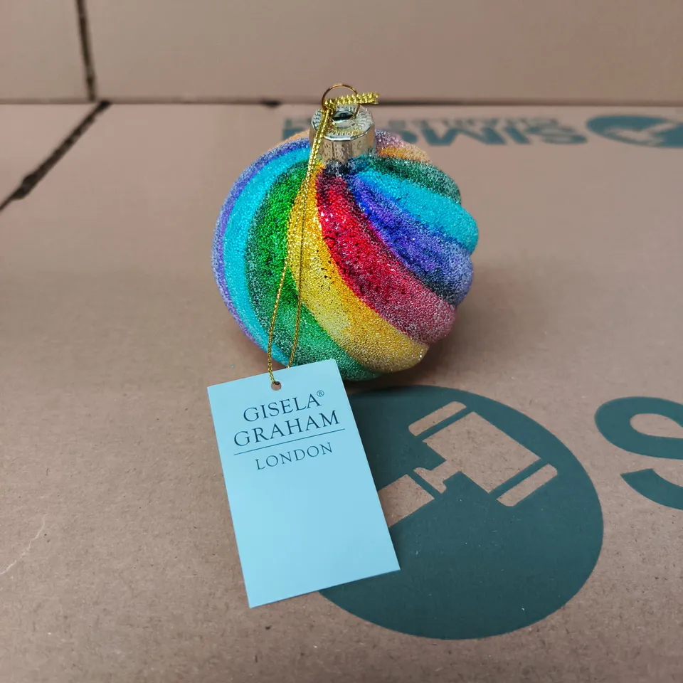 APPROXIMATELY 96 GISELA GRAHAM RAINBOW SWIRL BAUBLES