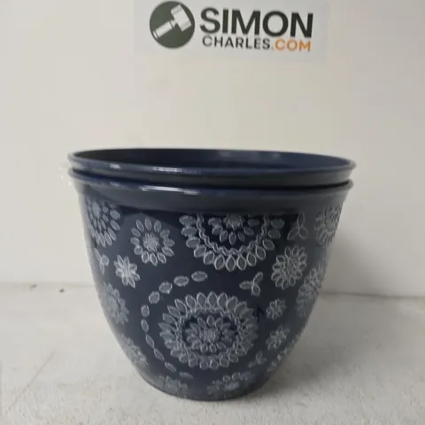 SET OF 2 CERAMIC PLANT POTS