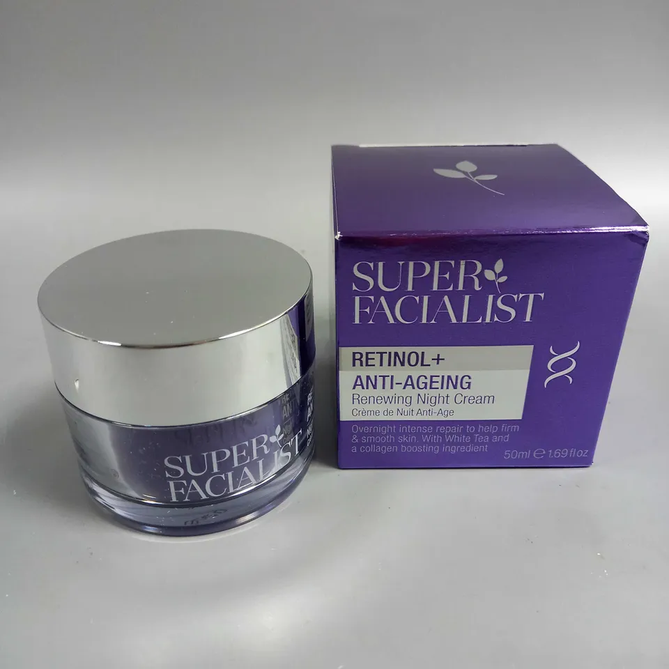 BOXED SUPER FACIALIST RETINOL ANTI - AGEING RENEWING NIGHT CREAM RRP £20