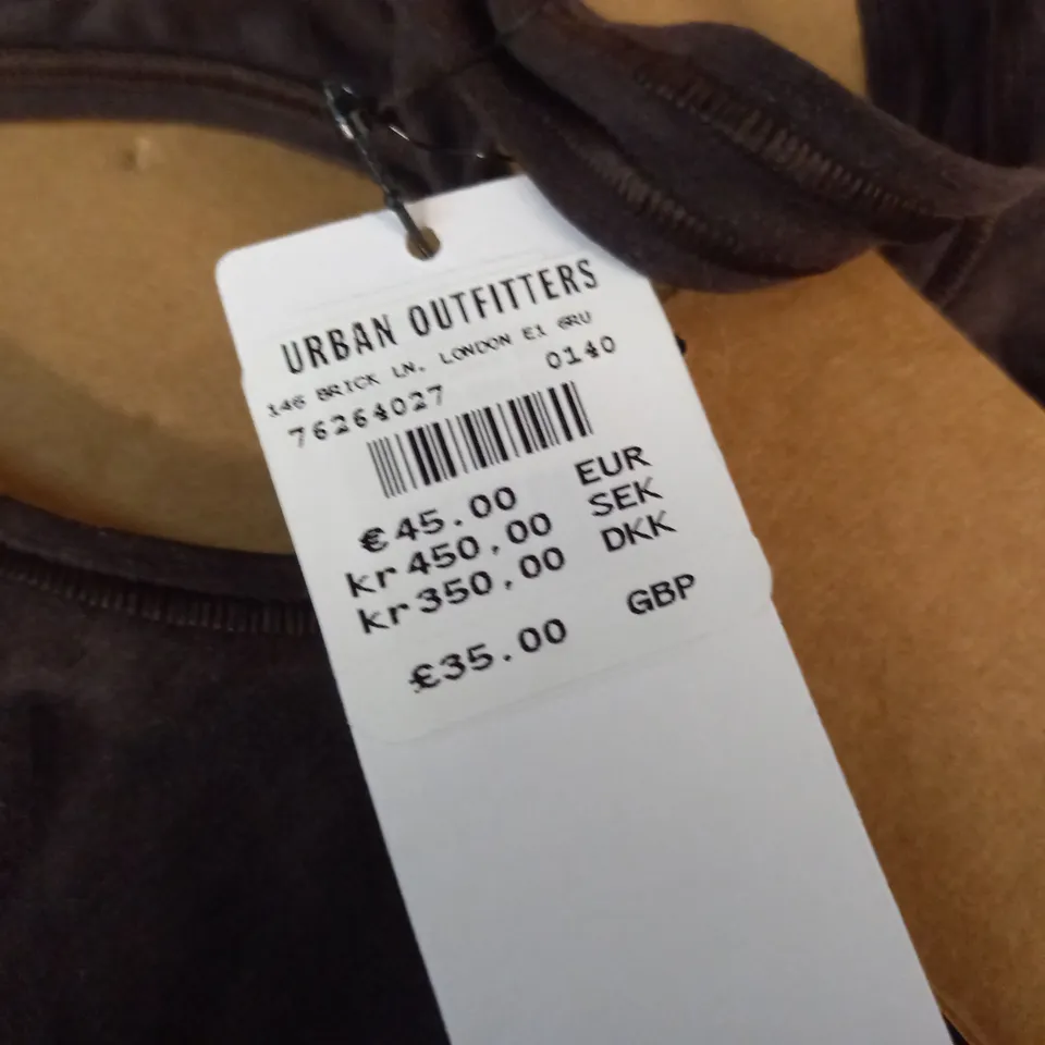 CALVIN KLEIN BROWN UNLINED BRALETTE - XS