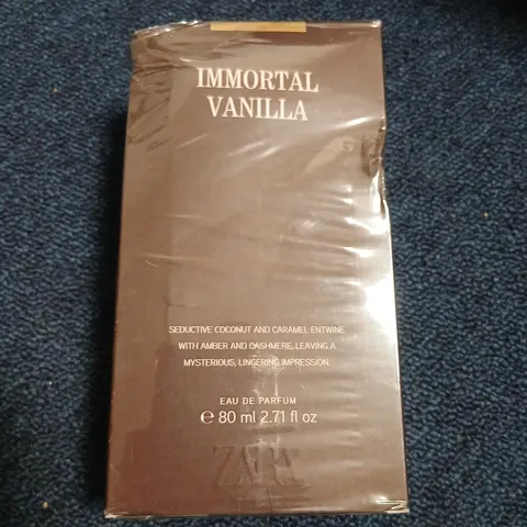 BOXED AND SEALED IMMORTAL VANILLA ZARA EAU DE PARFUM 80ML