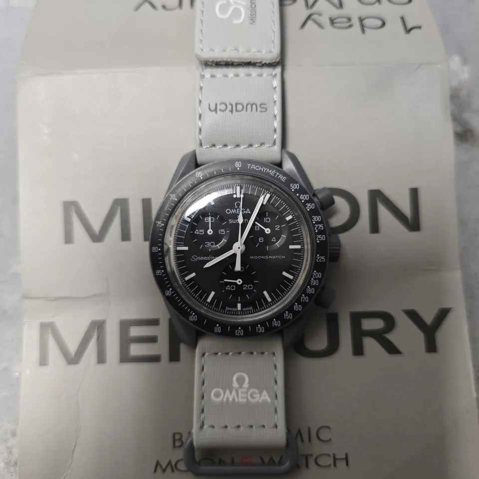 BOXED SWATCH X OMEGA MISSION TO MERCURY WATCH