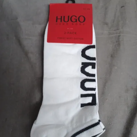 HUGO BOSS SOCKS – 2-PACK, WHITE UK 9-11