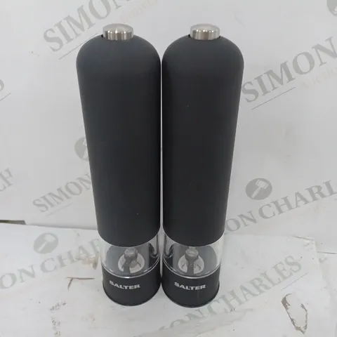 BOXED SALTER ELECTRIC MILL SET - MATT BLACK