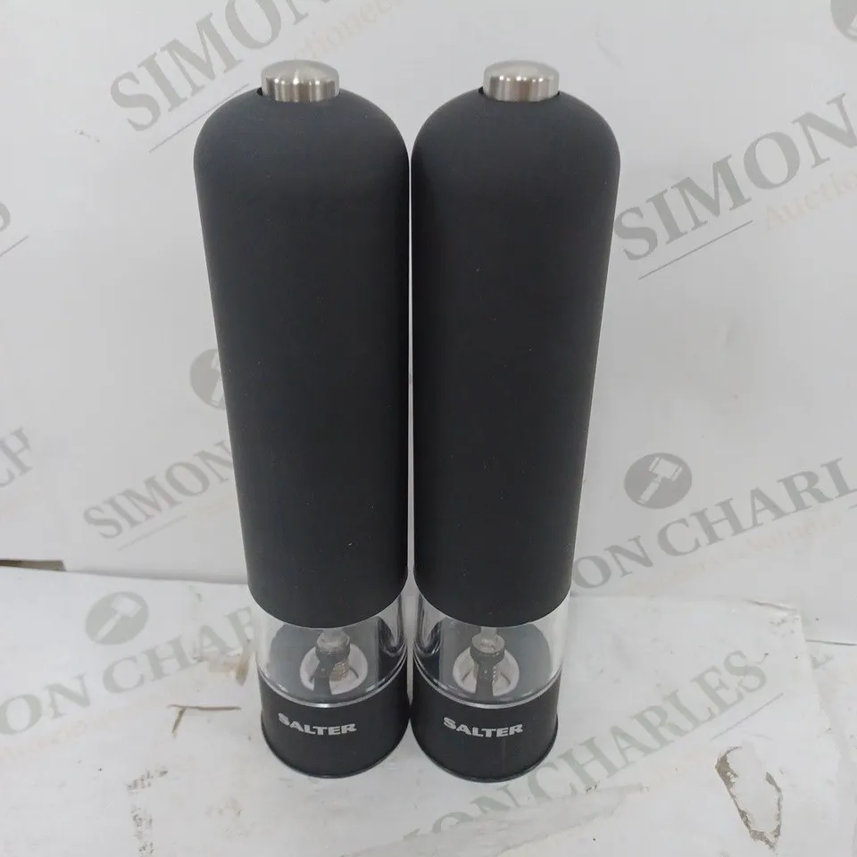 BOXED SALTER ELECTRIC MILL SET - MATT BLACK