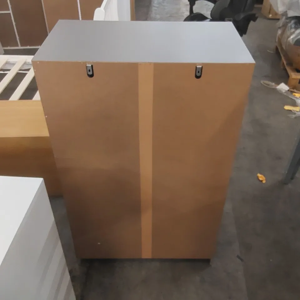 WOODEN 5 DRAWER CHEST - GREY