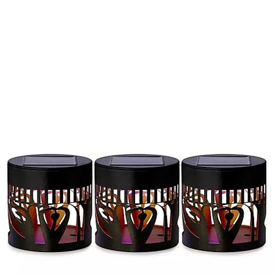 GARDEN STORIES SET OF 3 COLOUR CHANGE PROJECTION WALL LIGHTS