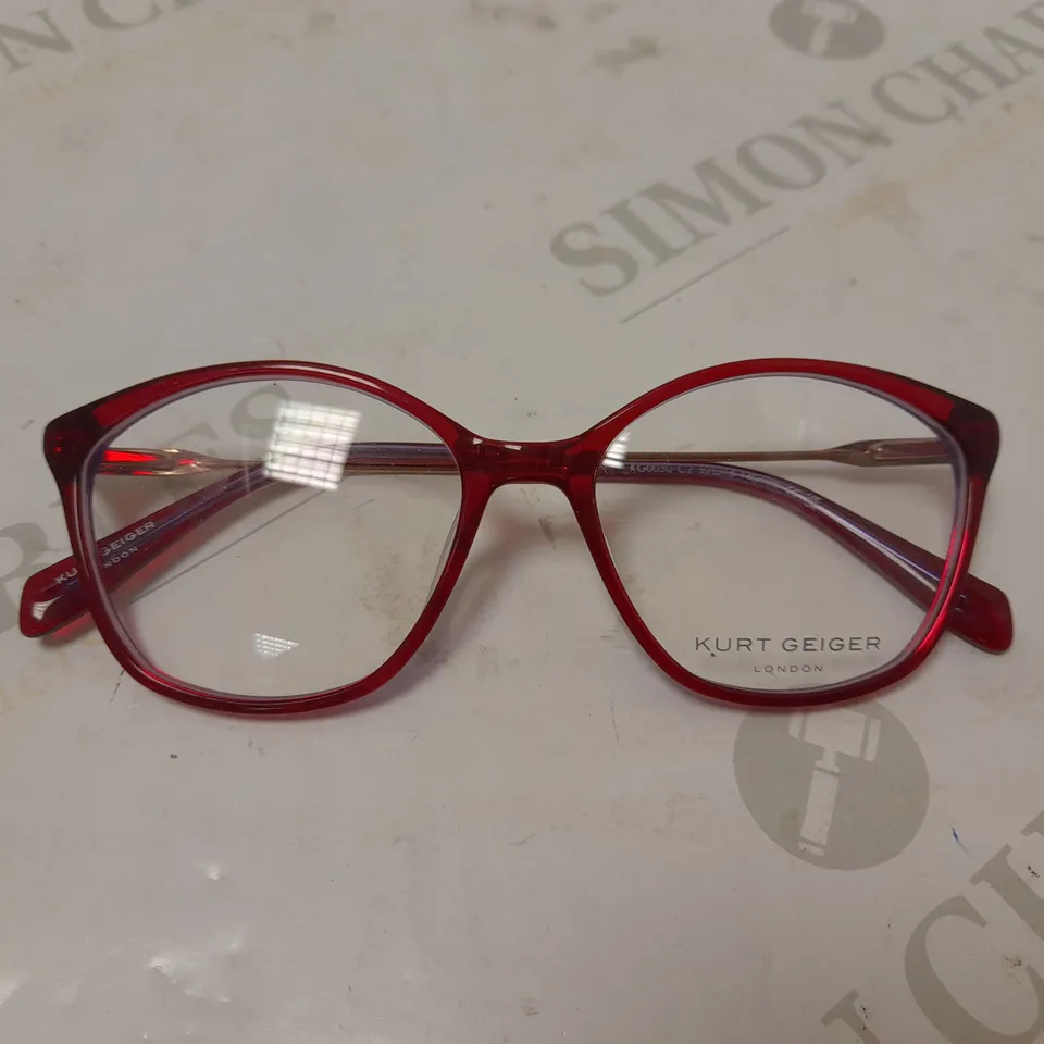 KURT GEIGER KG0030 RED OVAL GLASSES