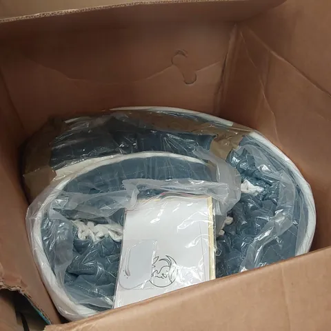 PALLET OF ASSORTED ITEMS INCLUDING: BOXED SIMBA MATTRESS, CEILING FAN WITH LIGHT, LED CEILING FAN, NOTEBOOK FOLDING GRILL, PORTABLE PET CRATE ECT