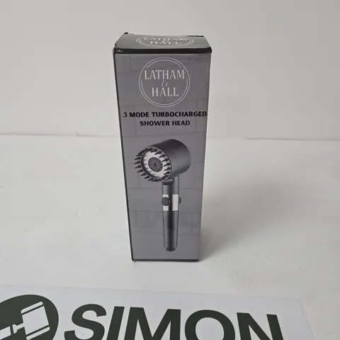 LATHAM & HALL 3-MODE TURBOCHARGED SHOWER HEAD