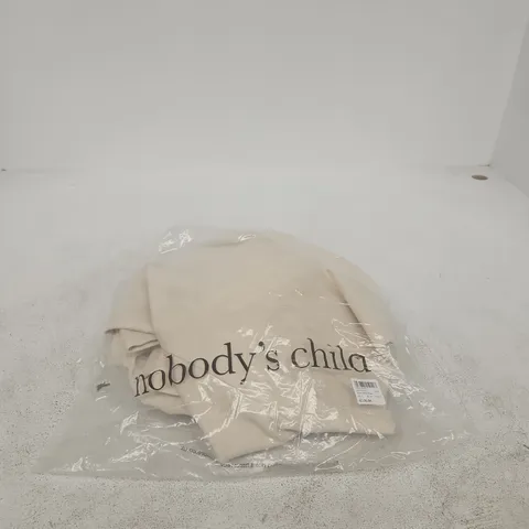 NOBODY'S CHILD SHORT SLEEVE CREAM BLAZER – UK 12 (EU 40, USA 8)