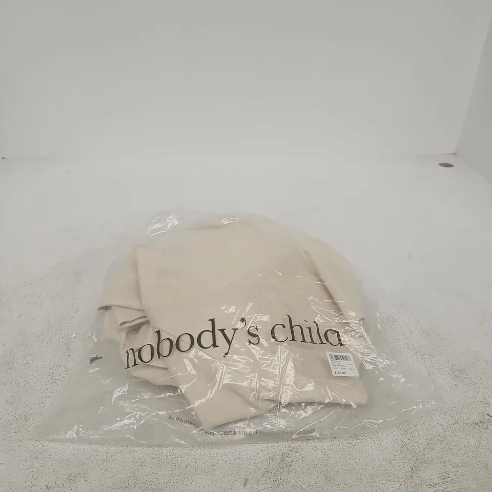 NOBODY'S CHILD SHORT SLEEVE CREAM BLAZER – UK 12 (EU 40, USA 8)