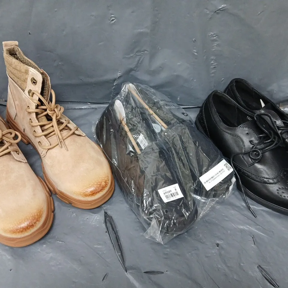 APPROXIMATELY 12 ASSORTED PAIRS OF SHOES IN VARIOUS STYLES & SIZES