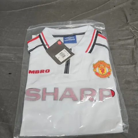 BAGGED RETRO MANCHESTER UNITED FC 1998/99 AWAY JERSEY - SIZE L