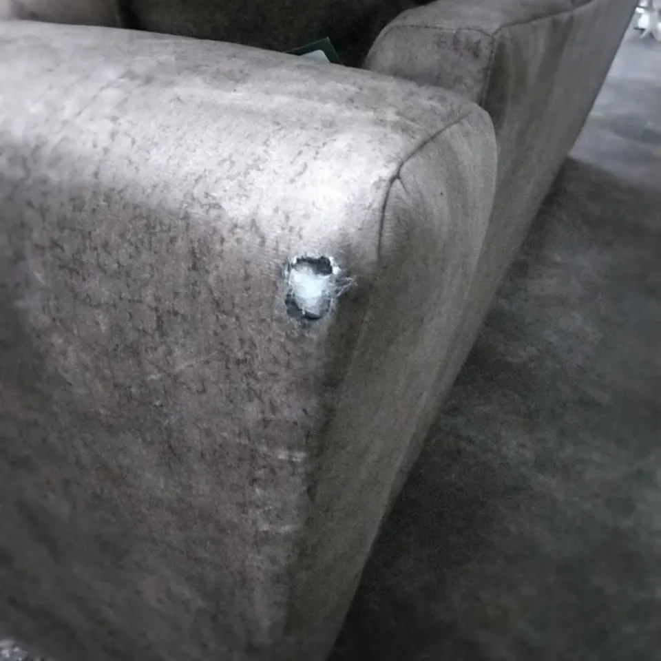 QUALITY DESIGNER AMAYA FABRIC 3 SEATER SOFA MARBLE BROWN 