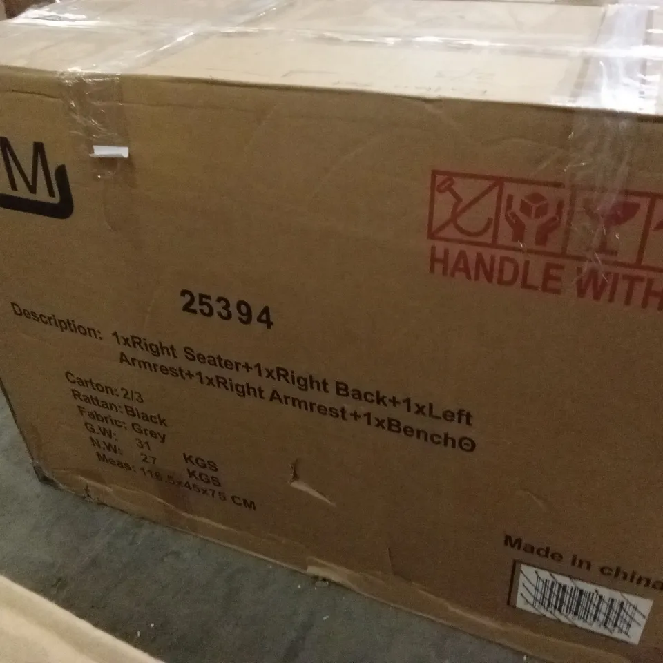 BOXED RATTAN GARDEN SOFA SET (3 BOXES)