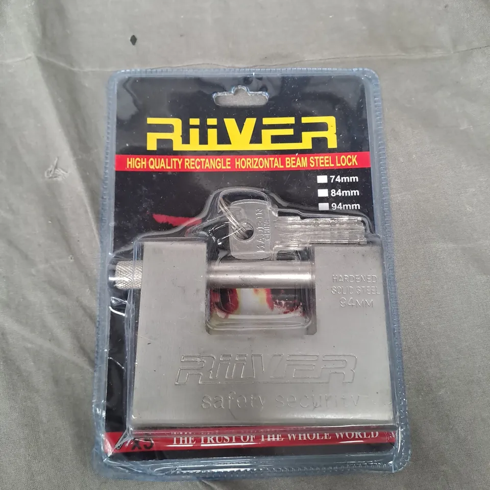 RIVER RECTANGLE HORIZONTAL BEAM STEEL LOCK - 94MM