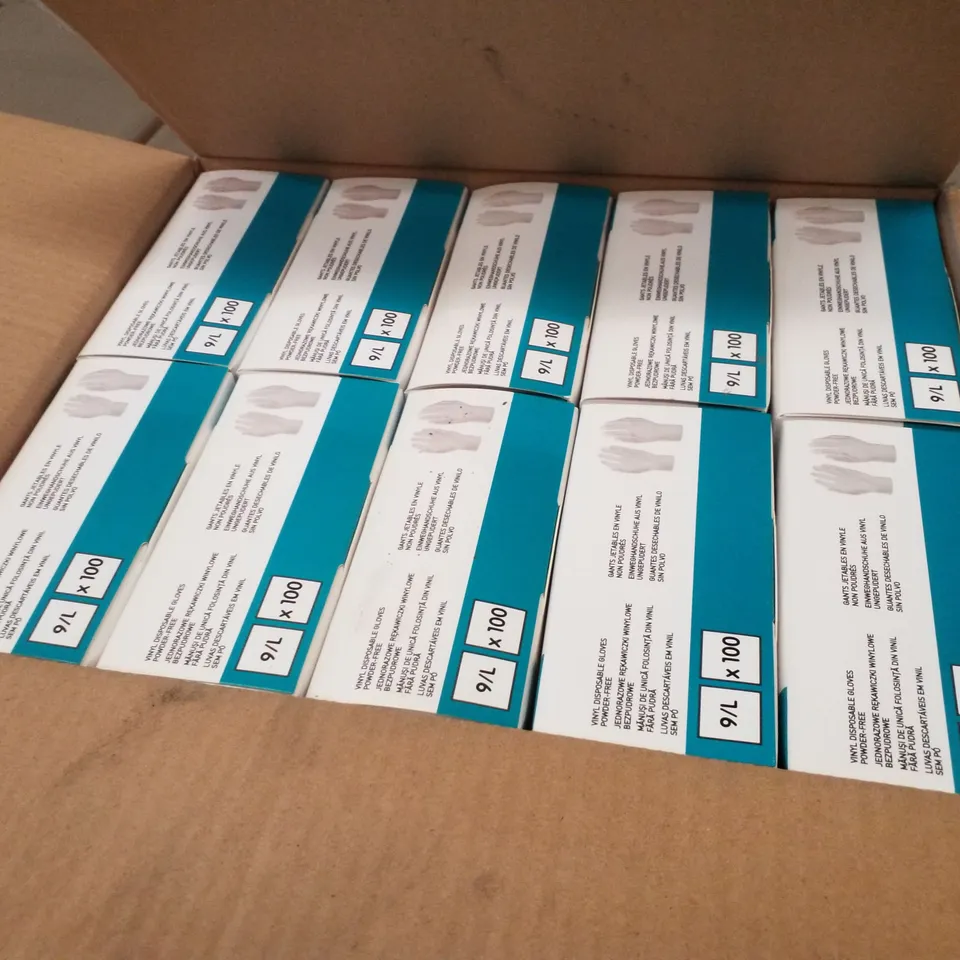 PALLET OF APPROXIMATELY 56 INTCO VINYL DISPOSABLE GLOVES 100PK BOXES - LARGE