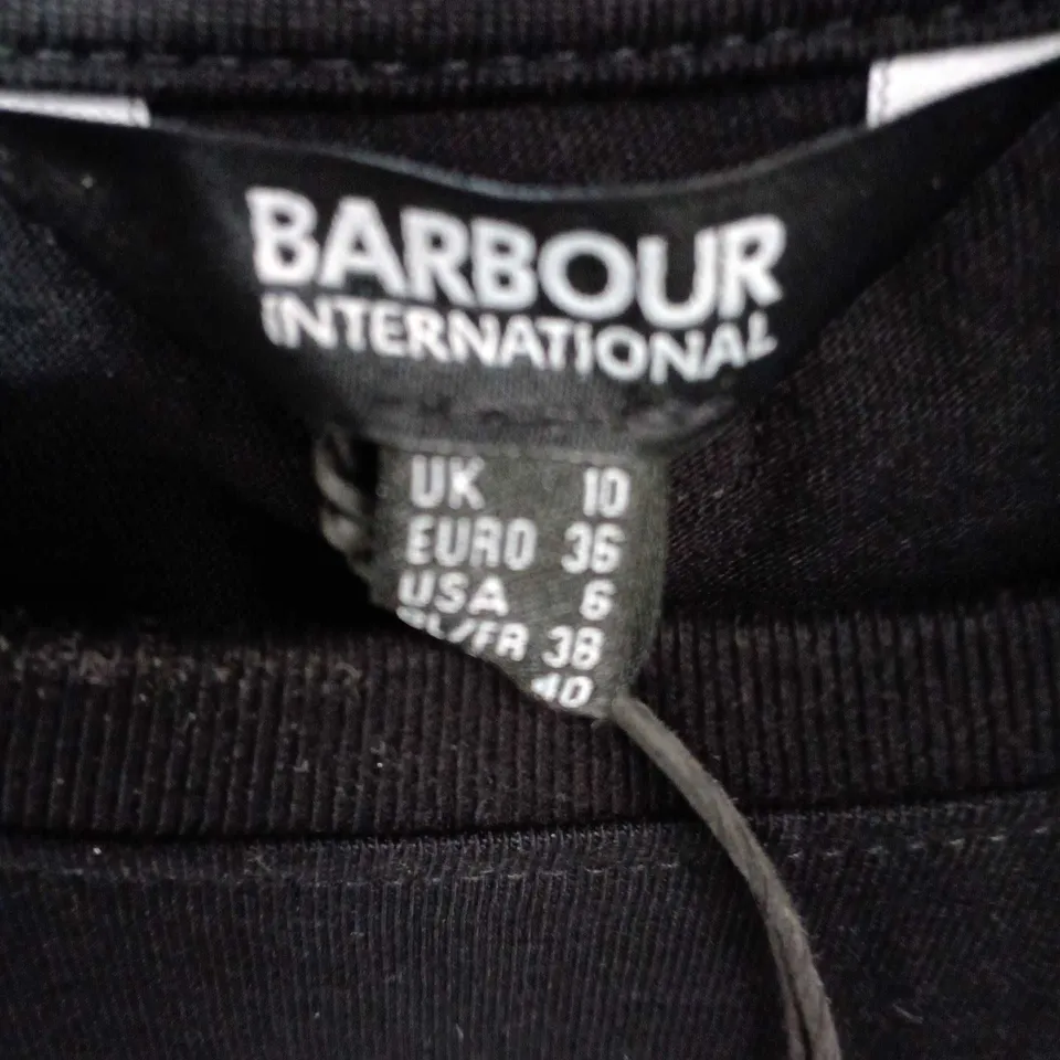 BARBOUR INTERNATIONAL T-SHIRT – BLACK, UK 10